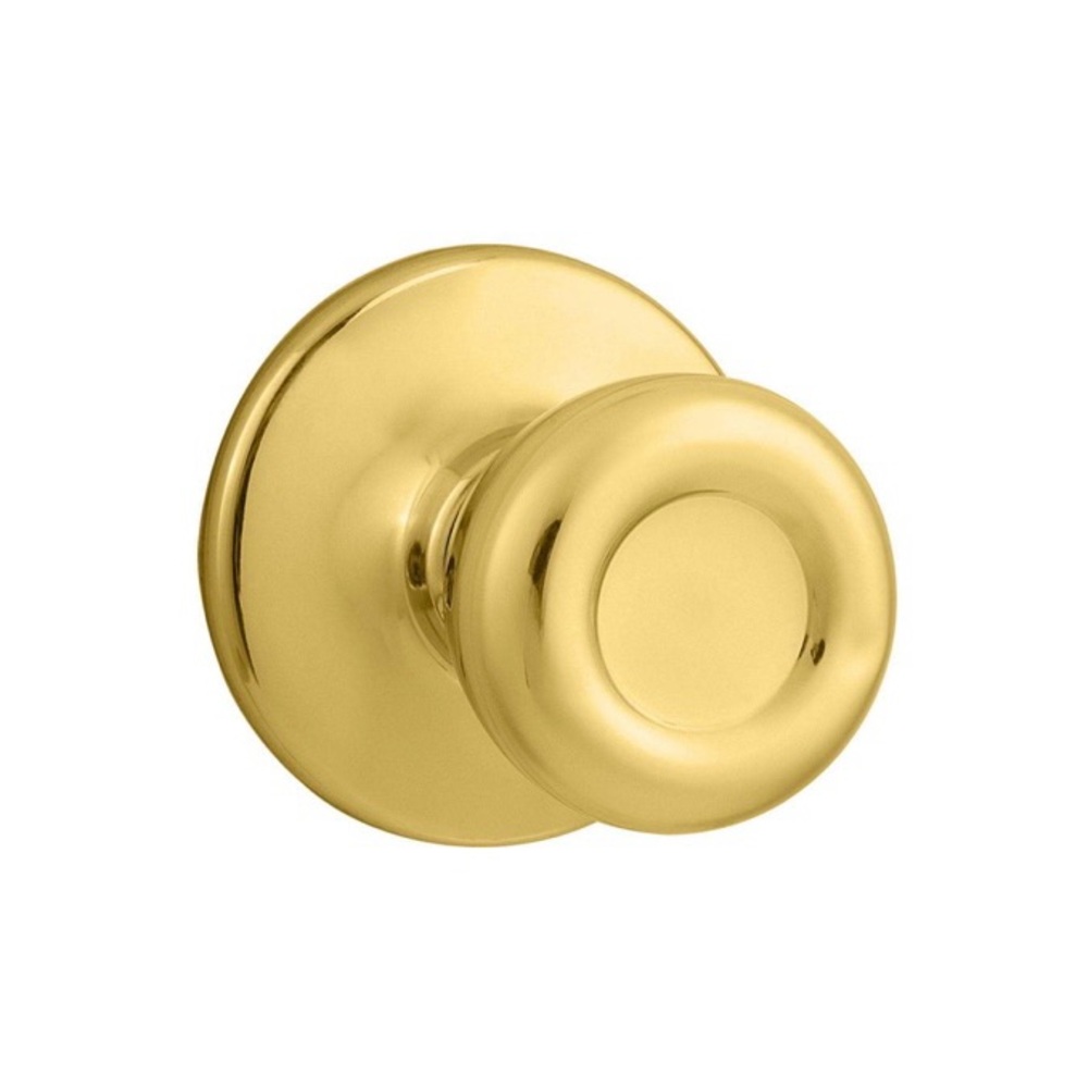 Kwikset Tylo Polished Brass Passage Door Knob Right or Left Handed